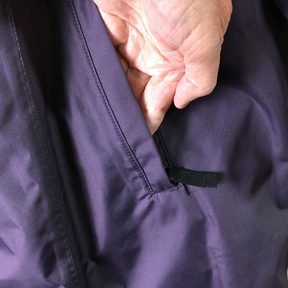 Eddie Bauer Girl On The Go Purple Hooded Rain Trench Coat Jacket 7346 Plum 2X - Picture 6 of 11